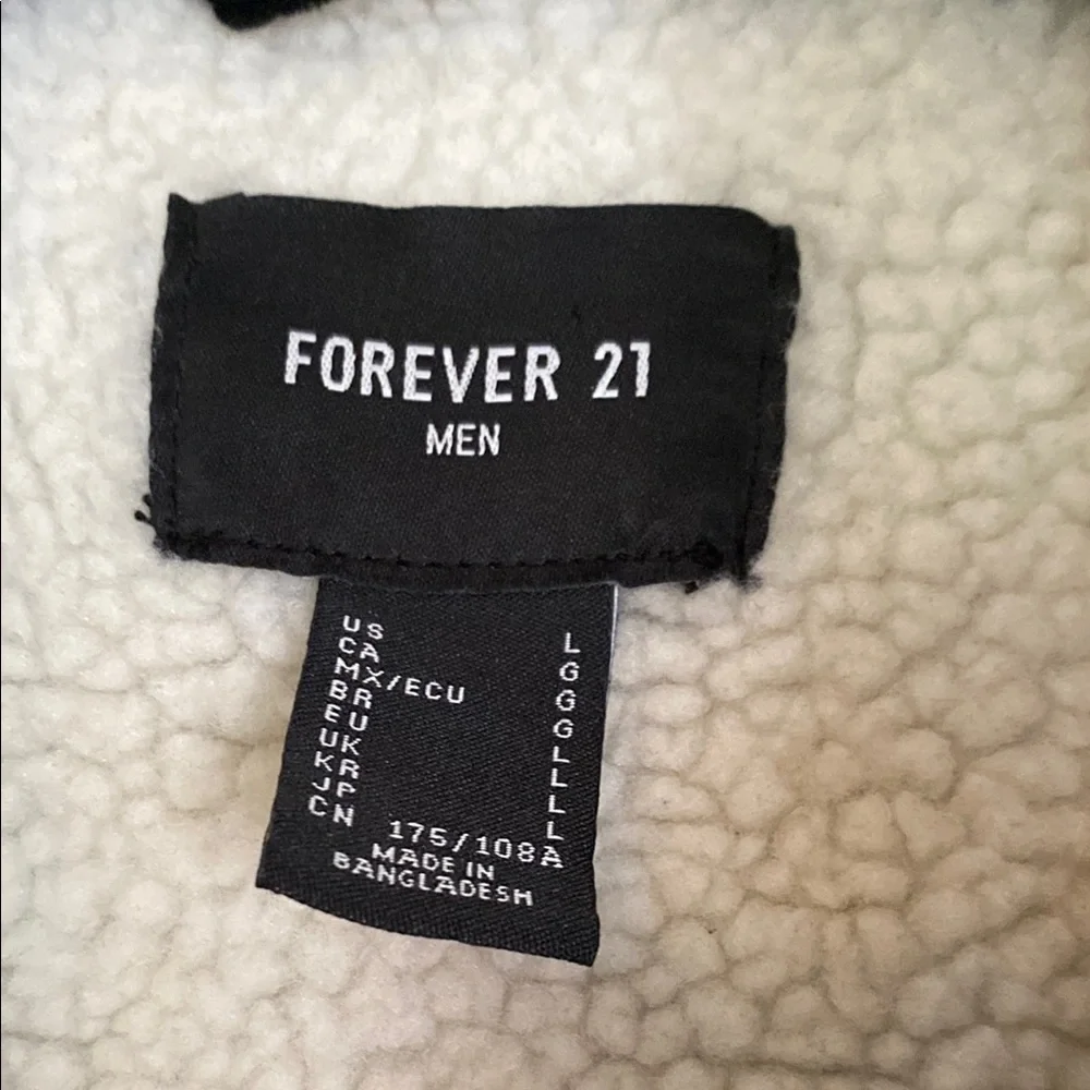Forever 21 Black Sherpa-Lined Jacket - Picture 2 of 5